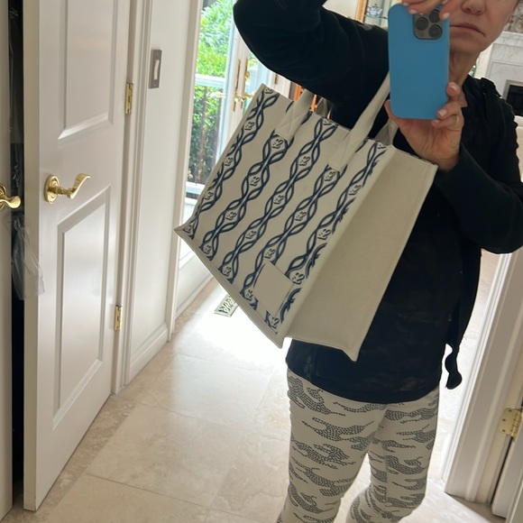 Sandro Blue and Cream “Book Tote Bag” - Picture 10 of 10